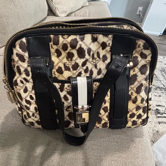 Gwen Stefani L.A.M.B Bowler Kingston 2000s Y2K Bag Animal Print - Picture 1 of 13